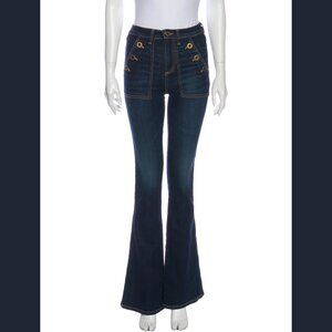 Veronica Beard Flare Jeans Dark Blue